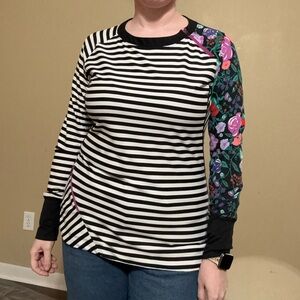 Title Nine | Striped Floral Sunblaster UPF Long Sleeve